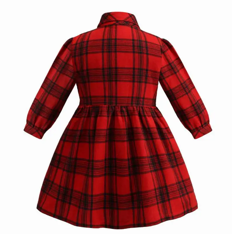 Pleds Meitene Kleita 2020. Gadam Pavasara New England Stila, ar garām Piedurknēm Kokvilnas Krekls, Kleita, Bērnu Drēbes, 2-6Y E801