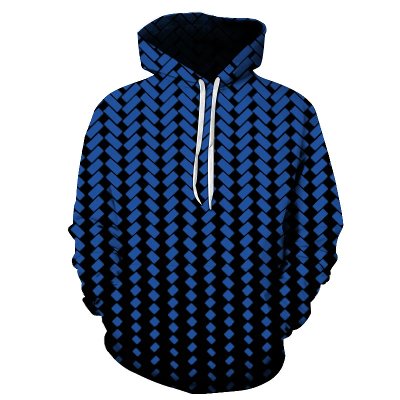 Krāsains caurumu modelis, 3D drukāšanas vīriešu kapuci sporta krekls rudens un ziemas modes caurumu pelēkā vārna pulovers pelēkā vārna