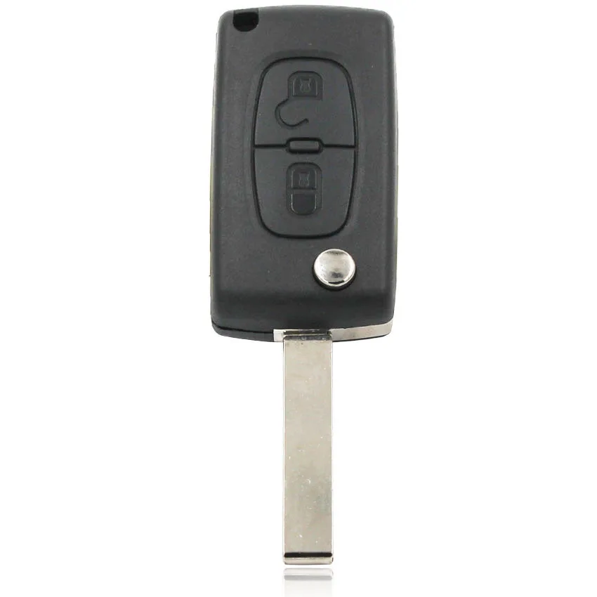 2 Pogu Locīšanas Flip Tālvadības Atslēgu Peugeot 307 433MHZ ID46 Čipu 0536 modeļi līdz 20110416 HU83 Asmens