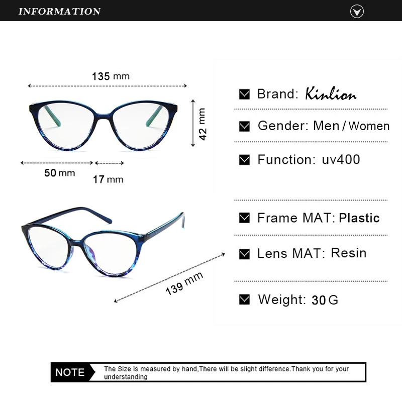 Kinlion Kaķu Acu Brilles Rāmis Sievietēm Retro Pārredzamu Optiskās Brilles, Rāmis Vīriešu, Briļļu Rāmji, Skaidrs, Lasīšanas Brilles Rāmis