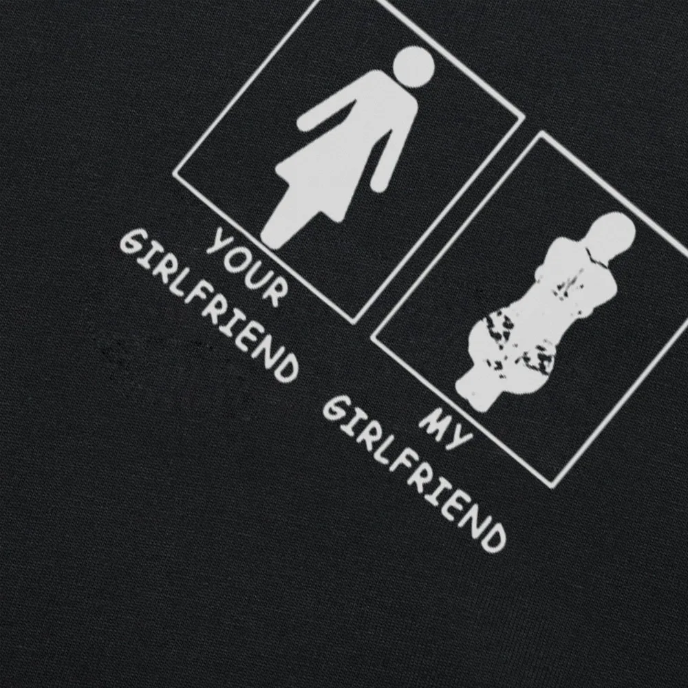Jūsu Draudzene VS Mana Draudzene Dzimšanas dienā Smieklīgi Unisex Grafiskais Modes Jauns Kokvilnas ar Īsām Piedurknēm T Krekli O-veida Kakla Harajuku T-krekls