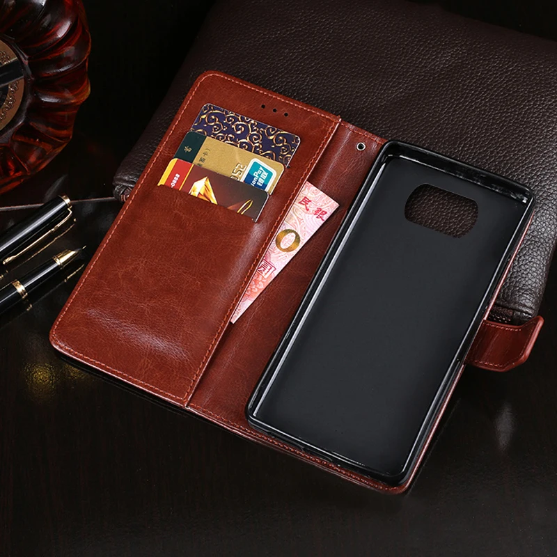 IDEWEI Par Poco X3 NFC Lietu Vāku Luksusa Ādas Telefona Gadījumā Xiaomi Poco X3 NFC Aizsardzības Flip Case Maks Gadījumā 6.0