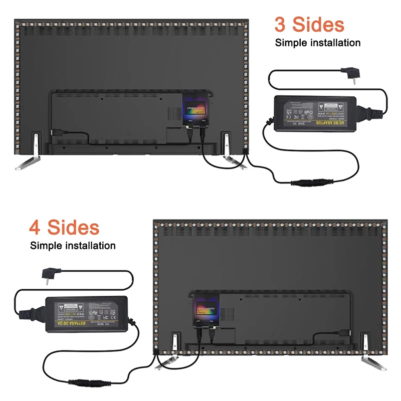 DIY Sapņu Krāsa USB 5050 RGB 5V WS2812b LED Strip Gaismas Datora Darbvirsmas DATORU, Ekrānam fona Apgaismojums Apgaismojums Sloksnes 1/2/3/4/5M Pilns Komplekts