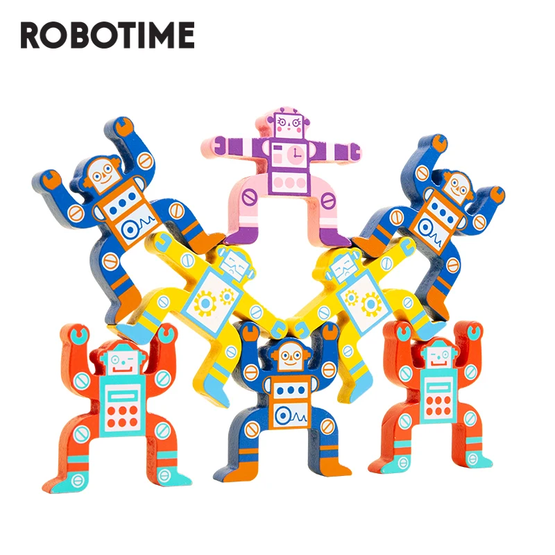 Robotime Celtniecības Bloki Koka Kaudze Bloki Līdzsvarot Spēli Smadzeņu Attīstību, Rotaļlietas Bērniem, Bērnu