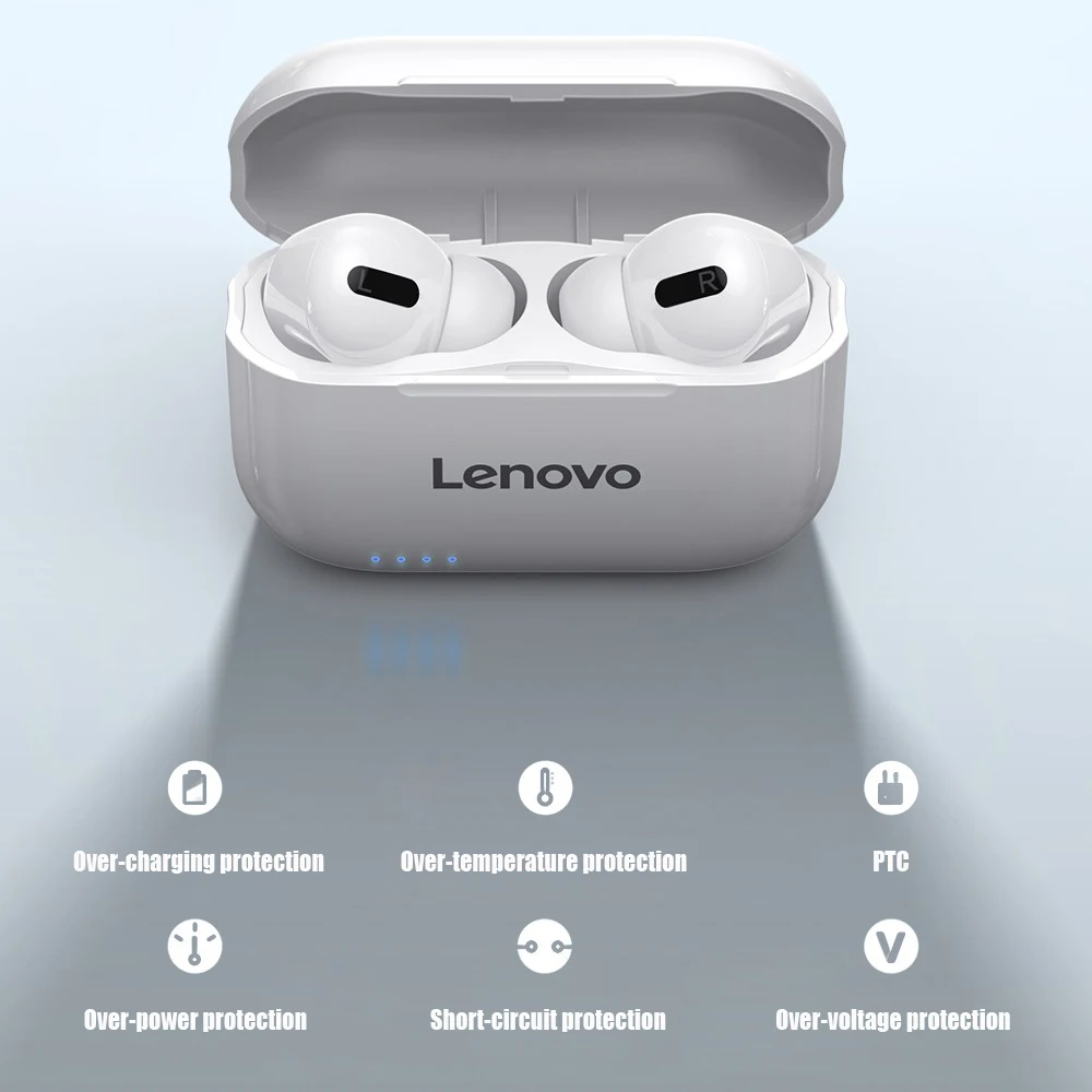 Lenovo LP1S TWS Bluetooth Austiņas Sporta Bezvadu Austiņas Stereo Earbuds HiFi Mūzika Ar Mic LP1S Android Viedtālrunis, IOS