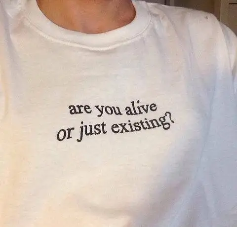 Vai Jūs Esat Dzīvs, Vai Tikai Esošo? T-Krekls sieviešu modes 90s jauniešu ielu stilu, goth grunge tumblr estētisko camisetas saukli tees