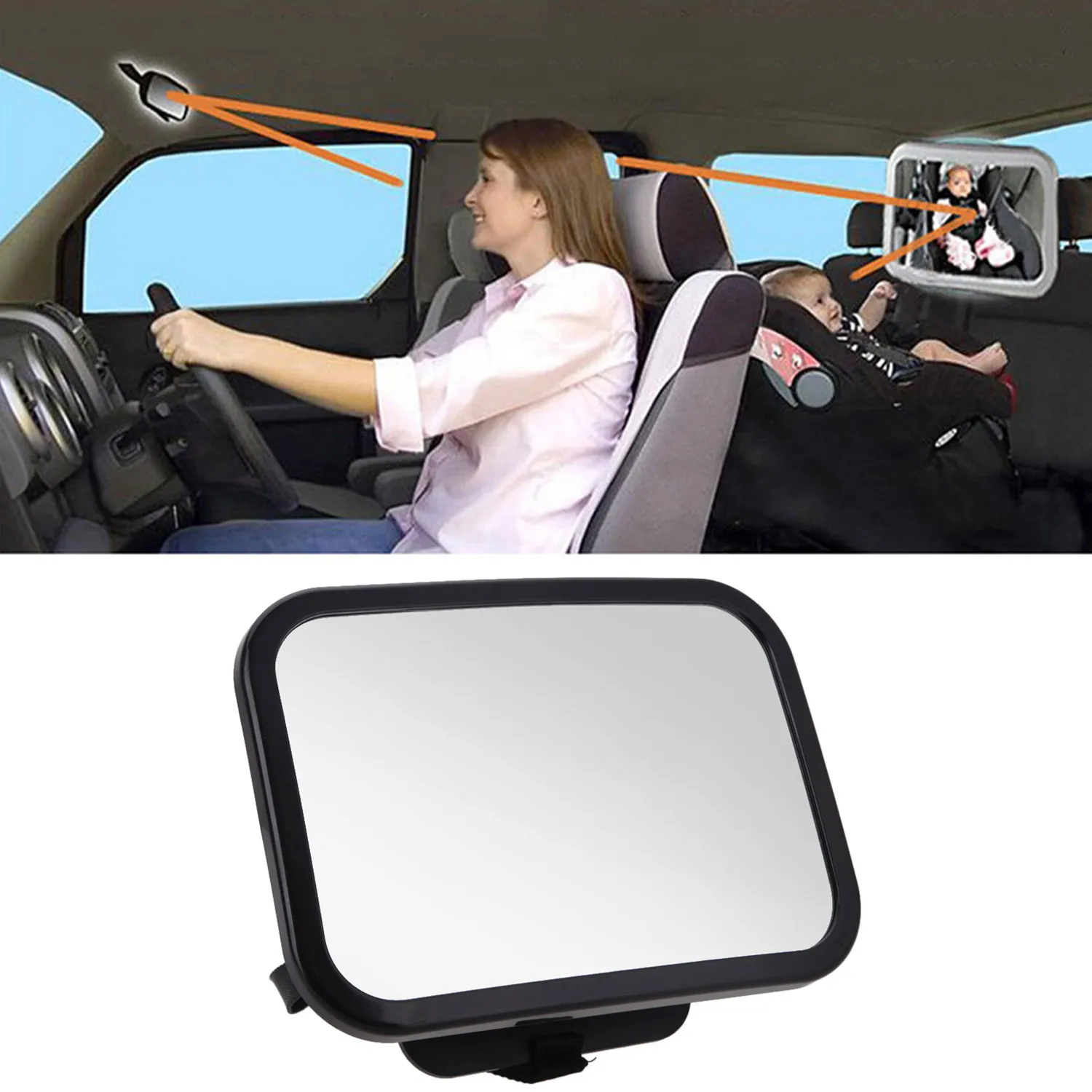 360 Grādu Regulējams Shatterproof Bērnu Auto aizmugures sēdekļa Atpakaļskata Drošības Spoguļi, piemēram, Zīdaiņu Aprūpes Automašīnas salona Piederumi