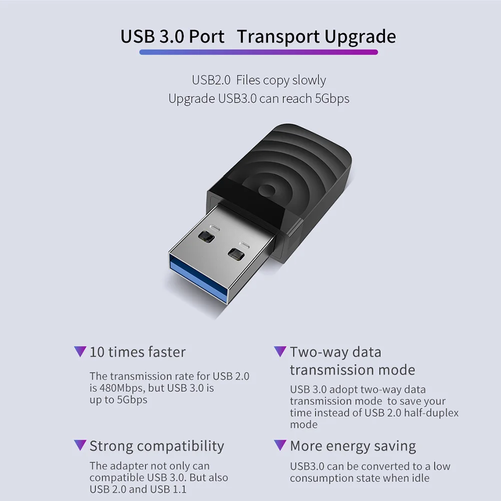 Duālās Frekvences 1300M Gigabit USB Mini Portatīvo Neierobežotu Uztvērējs KF-812AC USB WiFi Adapteri, JR Piedāvājumi