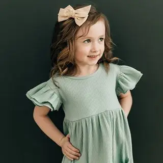 Imcute 2020. gada Vasaras Toddler Meitene Kleita Kokvilnas Veļu Bērniem Kleitas Meitenēm Ruffles Bērniem Slīdēšanas Kleitu Modes Meiteņu Apģērbs