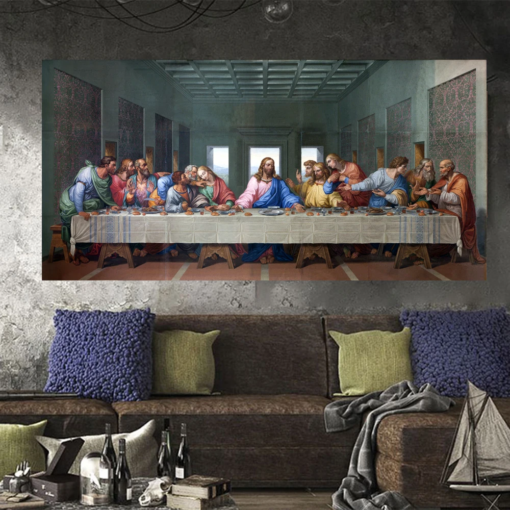 DDHH Sienas Gleznojums, Kristiešu Dekoru Pēdējo Vakariņu Gleznas, Sienas Mākslas Audekls Izdrukas Da Vinci Sienas, Attēlus, viesistaba, Mājas Dekoru