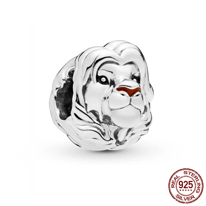 Jauns 925 Sterling Sudraba Krelles The Lion King Simba Piekariņi Piekariņi fit Original Pandoras Rokassprādzes Sievietēm DIY Rotaslietas