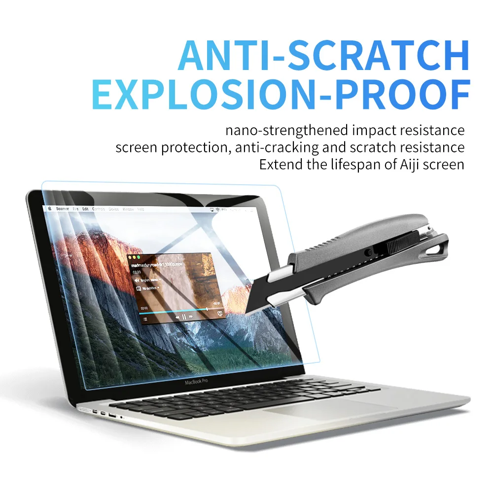 KPAN Anti-zila, Elastīga Stikla Ekrāna Aizsargs Macbook pro 16 2019 ar Touch Bar A2141 aizsargājošu plēvi ar Stikla Pārklājumu