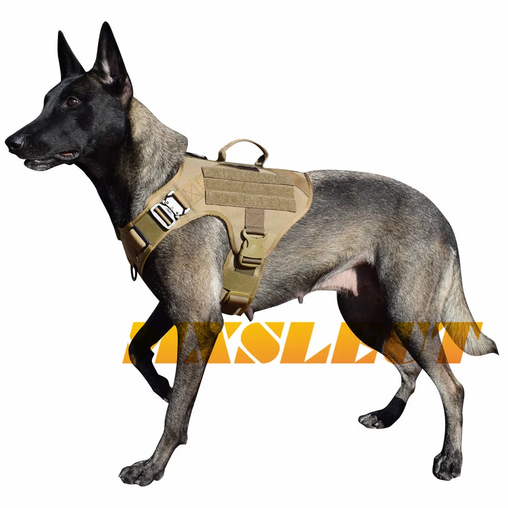 MXSLEUT Taktiskās suni vest Rokturi Vidū K9 josta regulējams izmērs militāro suņu Apmācību Medību Molle Suni Vest Josta