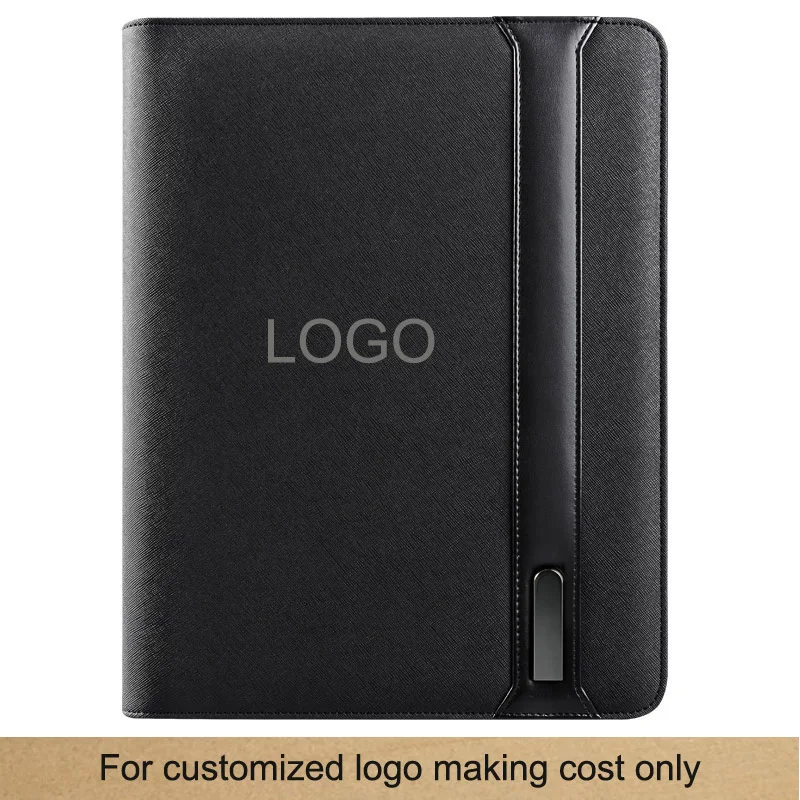 Pielāgots logo, padarot izmaksas tikai par PU ādas failu mapē grāmatiņa plānotājs padfolio somā konferenču portfeli mapes