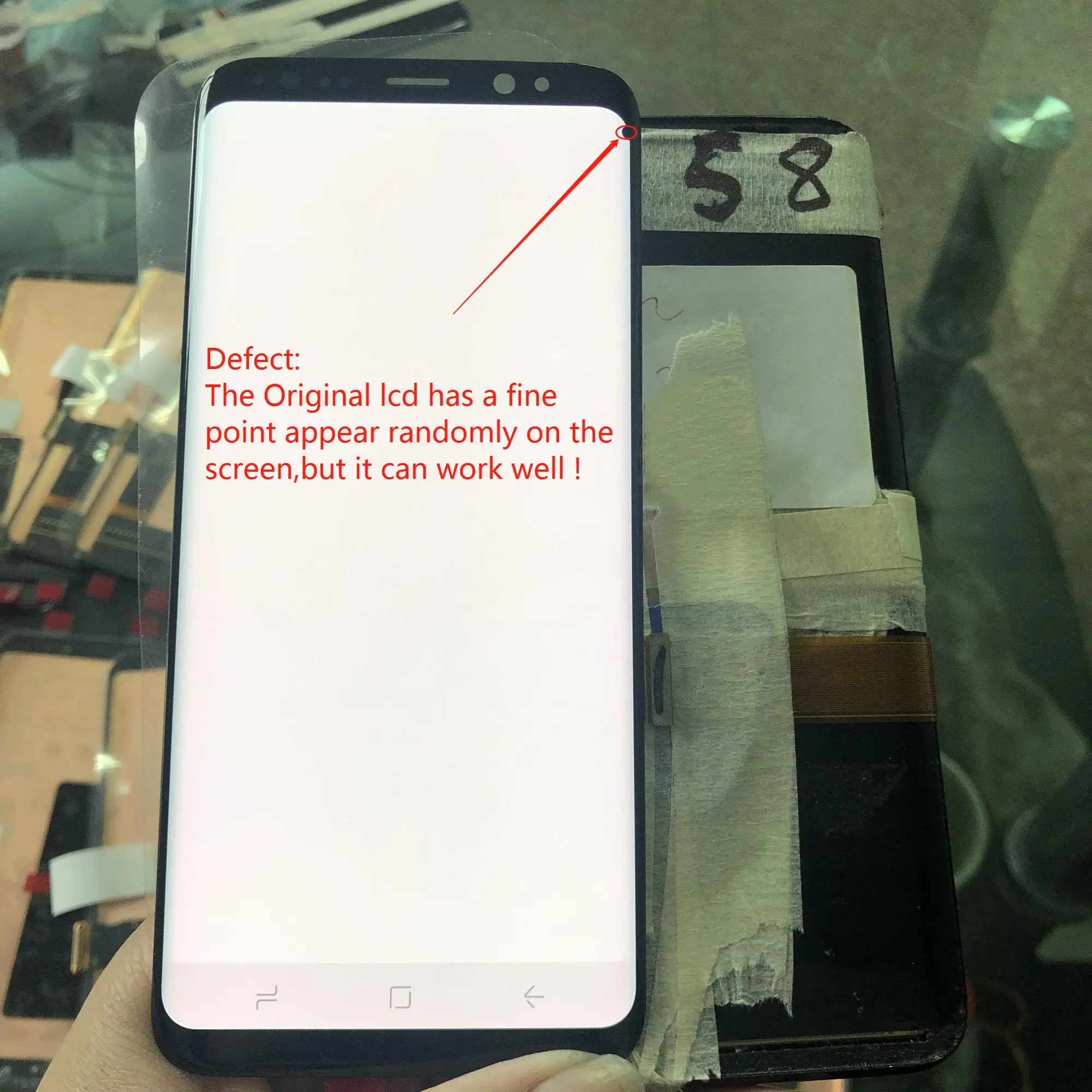 Sākotnējā Amoled LCD Samsung Galaxy S8 G950 SM-G950F Ar naudas sodu punktu šķidro kristālu Displejs ar Touch Screen Digitalizēt Montāžas Detaļas