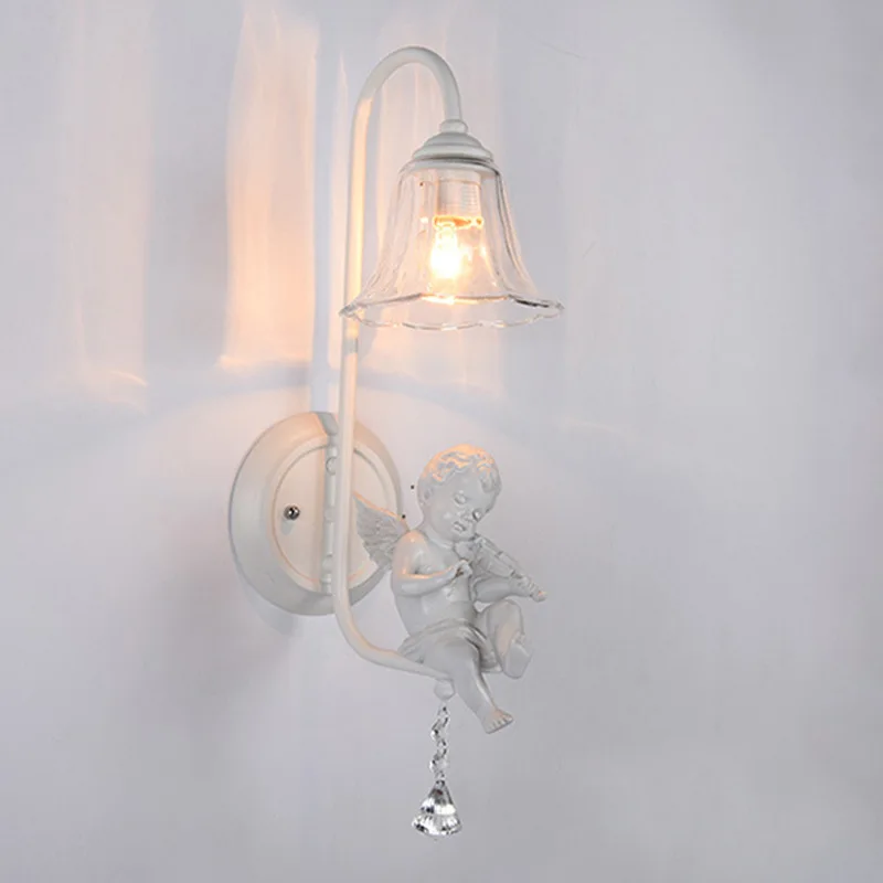Mūsdienu Kristāla Sveķu Eņģelis sienas lampas bērnu istabas sienas lampas gultas viesistaba, guļamistaba, studiju apgaismojums 110v, 220v