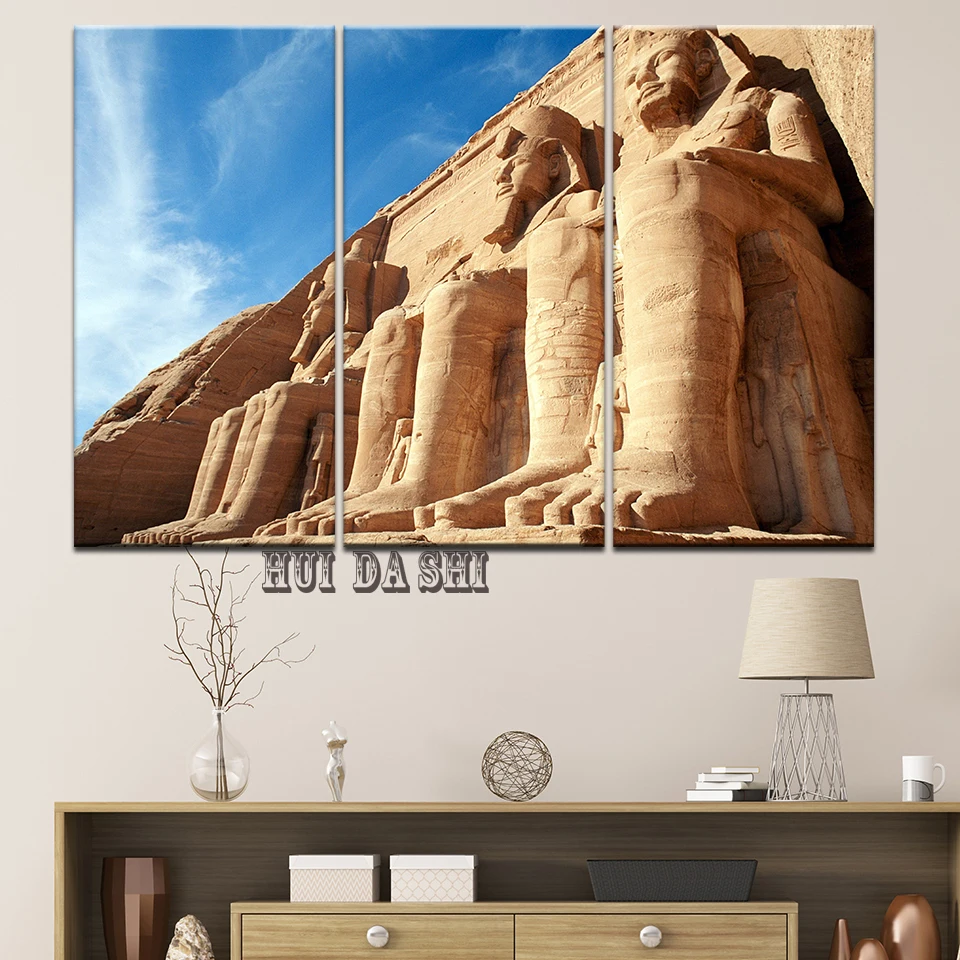 HD Iespiests 5 Gabali Sienas Art Pictures Karkasa Mājas Dekoru Plakātu Ēģiptes Templis Krāsošana Audekls Drukāt Dzīvojamā Istaba Moduļu Plakāts