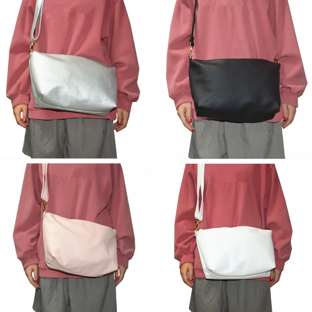 Modes messenger bag sievietes augstas kvalitātes ādas somas sieviešu mazā pleca somas sudraba crossbody soma sieviete messenger bag