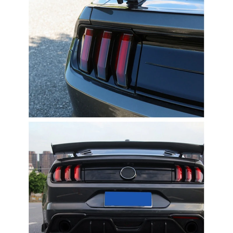 6 Gab. Automašīnas Aizmugures Gaismas Lampa Vāka Aizsargs Uzlīme Ford Mustang 2018 2019 Dekoratīvās Uzlīmes