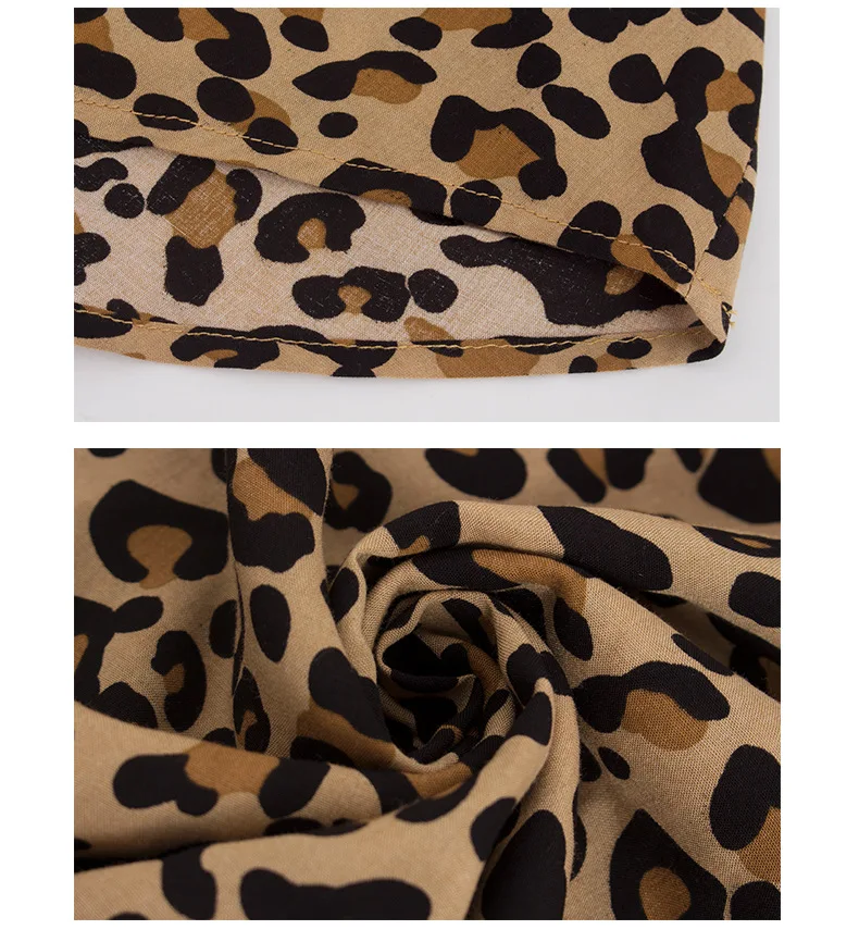 Leopard Print Kleita Sievietēm Pavasara Vasaras garumā Pludmales Kleita Zaudēt garām Piedurknēm V-veida kakla-line Kokvilnas Puse Kleita Vestidos de fiesta