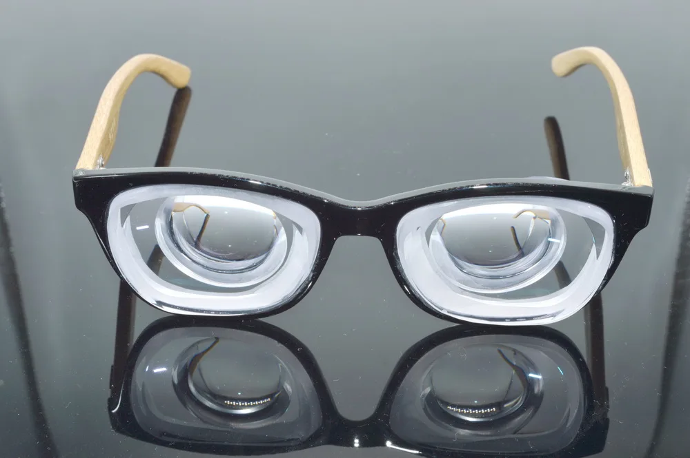 Optiskās Brilles Rāmis Clara Vida Ierobežot!! Dabas Bambusa Kājas, Videi Draudzīgs, Augstu Tuvredzība Tuvredzīgs Myodisc Ķv Brilles -20d