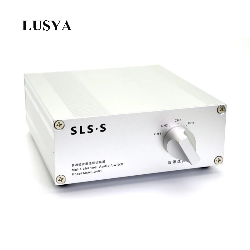 Lusya 4 Ieejas 1 Izeja Lossless stereo audio signāla avota izvēles komutācijas sadalītājs ar RCA T0196