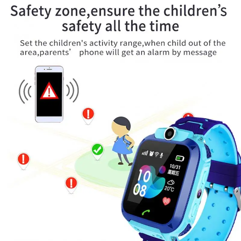 Q12 Kids Smart Watch SOS Antil-zaudēja Smartwatch Baby Karti Pulksteņa Zvanu Atrašanās vietas Noteicējs Smart Tālrunis Skatīties Nav Ūdensizturīgs