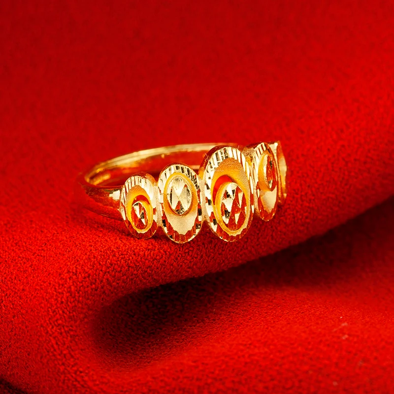 24K Tīra Zelta Gredzens ar Nekustamo AU 999 tīra Zelta Gredzeni Elegants Spīdīgs Sirds Skaists, Stilīgs, Moderns Klasiskās Rotaslietas Karstā Pārdot Jaunu 2020