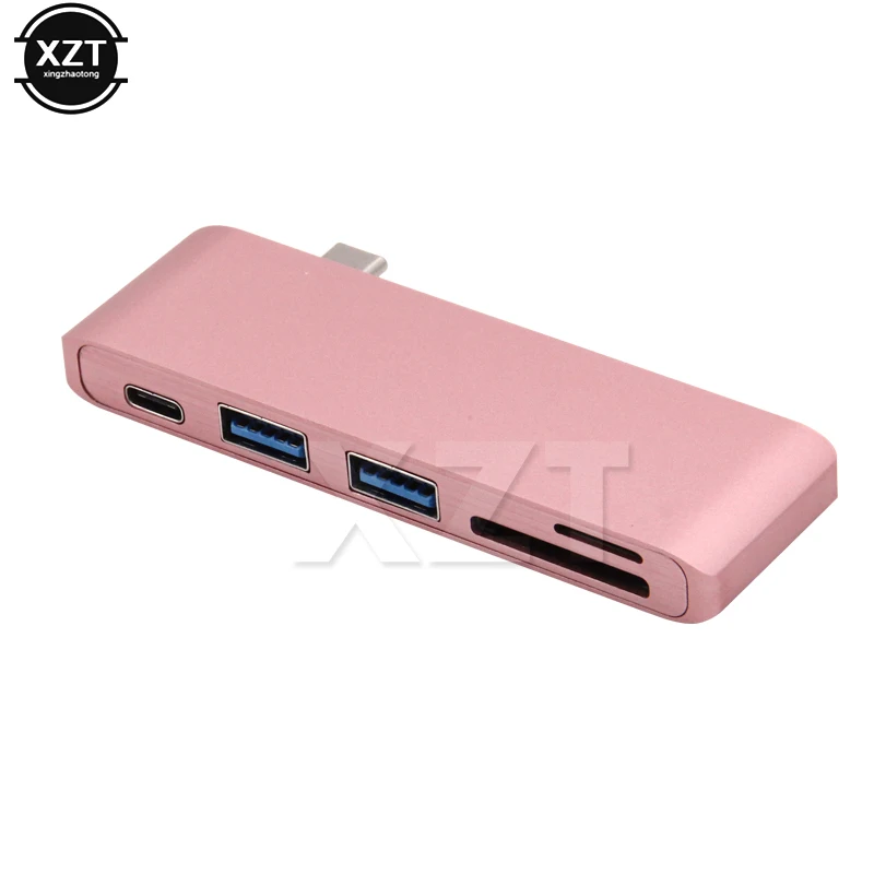 Karstā Pārdošanas Multifunkcionālā 5 in 1 Tips-c Hub Tipa c Adapteris USB 3.0 USB C C Tipa RUMBU Video HD SD TF Card Reader for MacBook