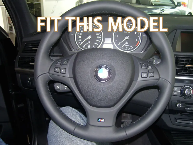 Oglekļa Šķiedras Stūre Melns Vāks BMW E70 X5 M sporta 2007. - 2012. gadam B334Y
