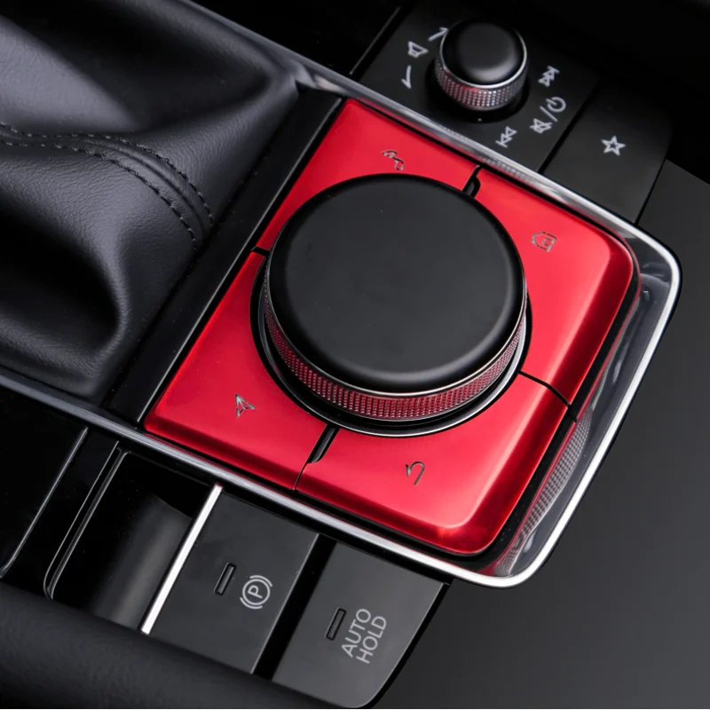 Priekš Mazda CX-30 CX30 2019 2020 Auto Stils Aksesuāri Sakausējuma Centrālās Vadības Multivides Slēdzis Slēdzis Contro Dekoratīvo Vāciņu
