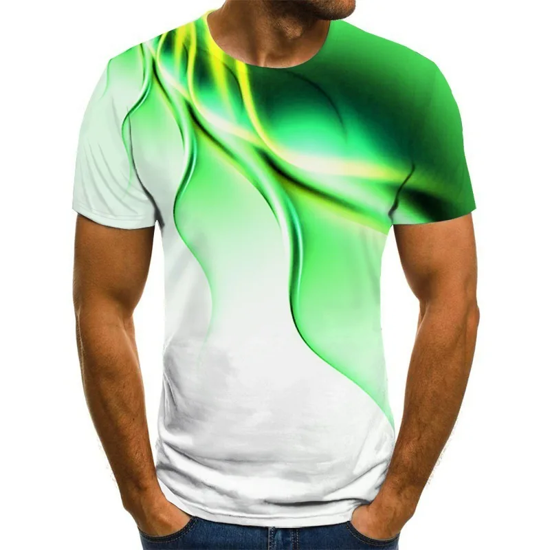 Ģeometrisko 3D Mirdzums Maiņa Digitālā Druka Vasaras Modes Sieviešu un Vīriešu Krekls ar Īsām Piedurknēm T-krekls Bērnu Apģērbs
