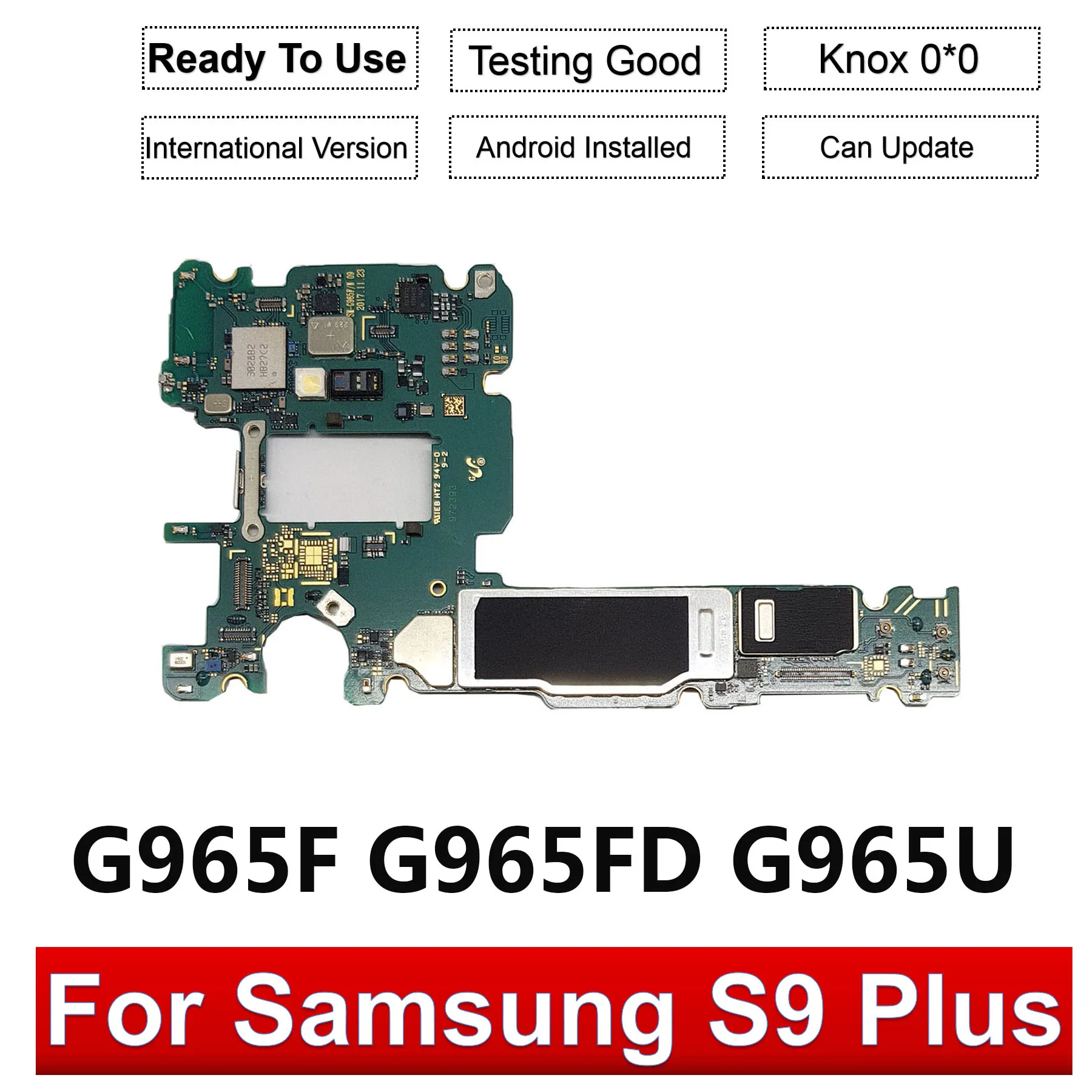 BINYEAE 64GB, 128GB Mātesplati Atbloķēt Samsung Galaxy S9 G960F G960FD G960U S9 PLUS G965F G965FD Mainboard Tīru IMEI
