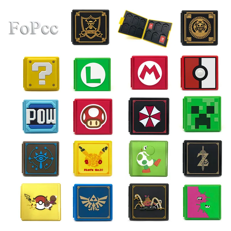 FoPcc 12in1 Triecienizturīgs NS Spēļu Kārtis Gadījumā Cietais Apvalks Kartes Slots Nintendo Slēdzis Spēles Uzglabāšana
