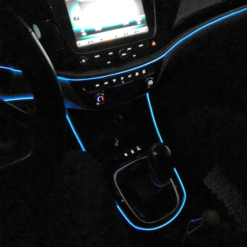 Elastīga Neona Automašīnas salona Atmosfēru, LED Sloksnes Gaismas Par Hyundai Akcentu Azera Elantra Sonata Tucson, IX35 SantaFe Piederumi