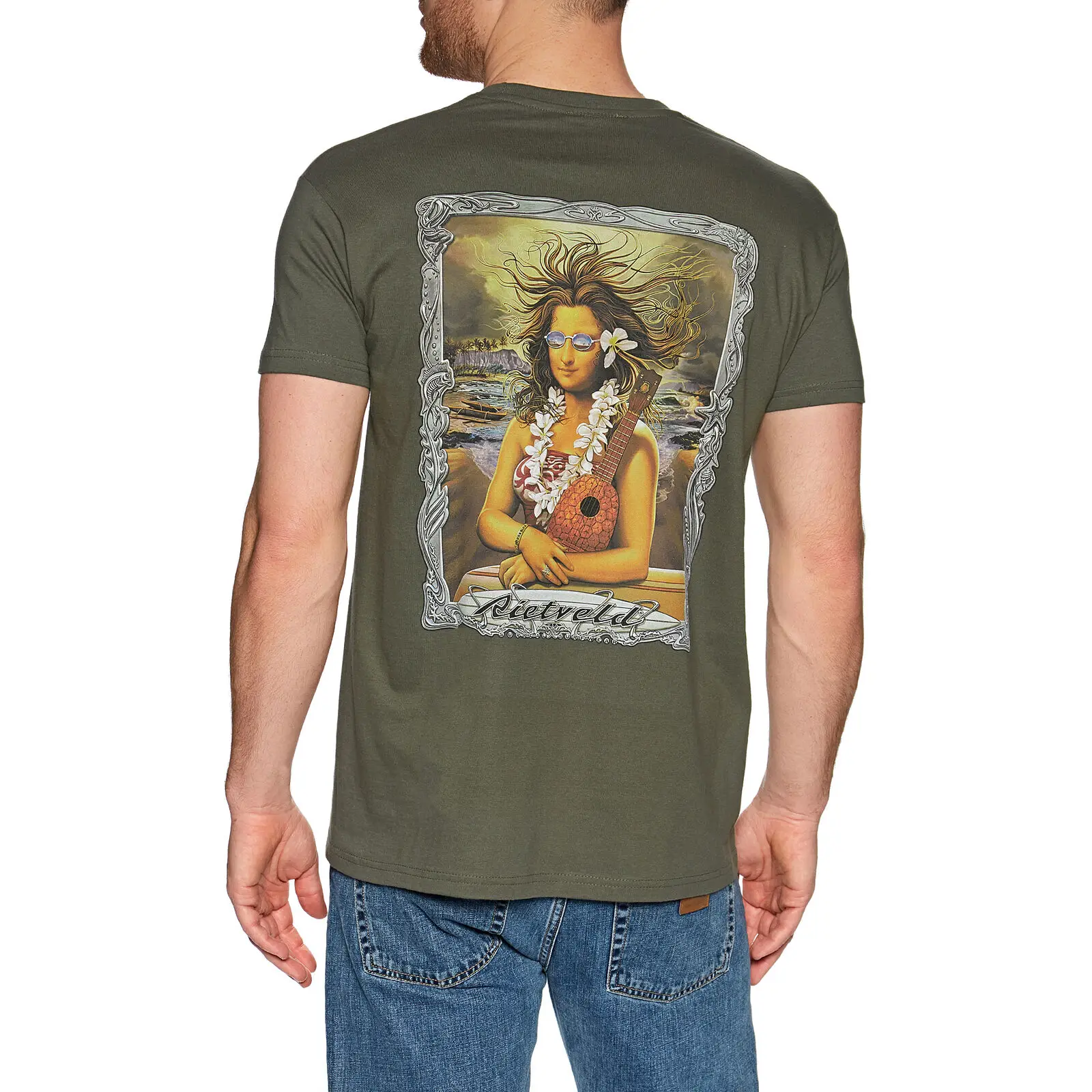 Rietveld Mona Kea T Krekls Ar Īsām Piedurknēm Militāro Zaļā Visiem Izmēriem