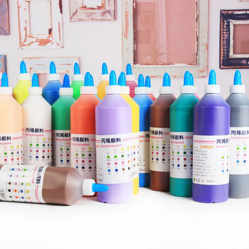 Akrila krāsas 500ML vienu pudeli / krāsošanas set / keramikas apmetuma krāsošana grafiti akrila mākslas krāsa / mākslinieku piederumi