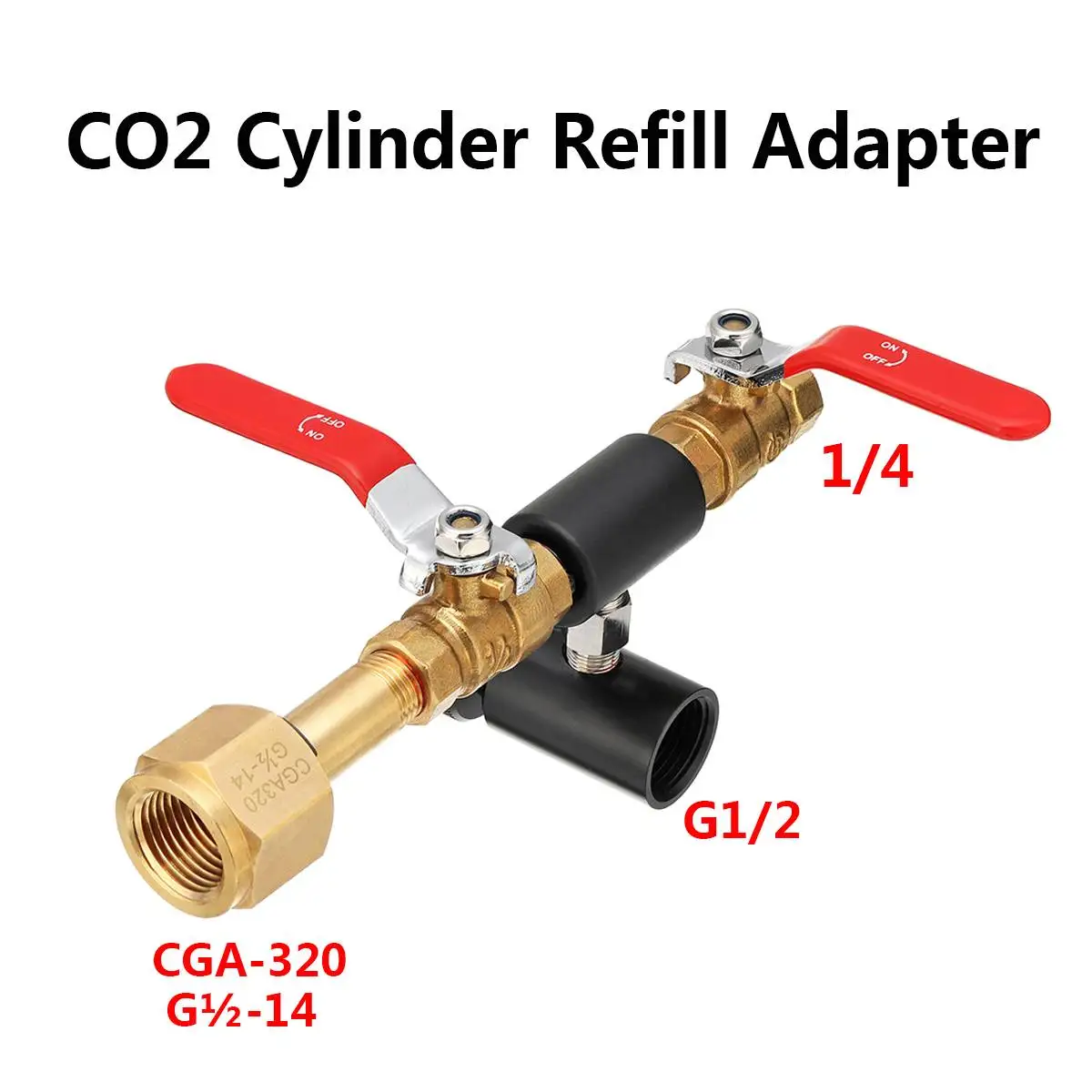 1 GAB CO2 Uzpilde Adapteri, Dubultā Vārstu ar Vītni W21.8-14 CGA320 Savienotājs SodaStream CO2 Cilindru Tvertne Pudele