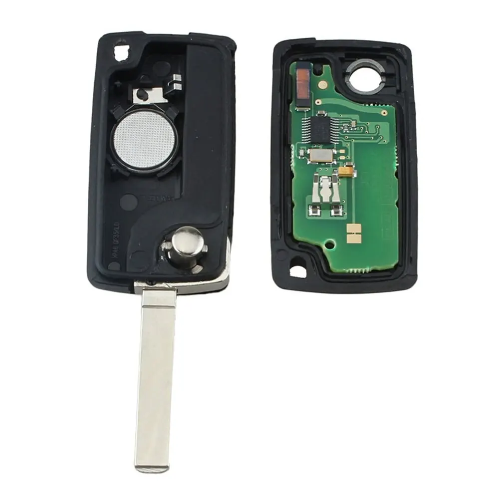 2 Pogas Tālvadības Auto Taustiņu Tālvadības Signalizācijas Flip Auto Atslēgu Piekariņu PSA Slotless