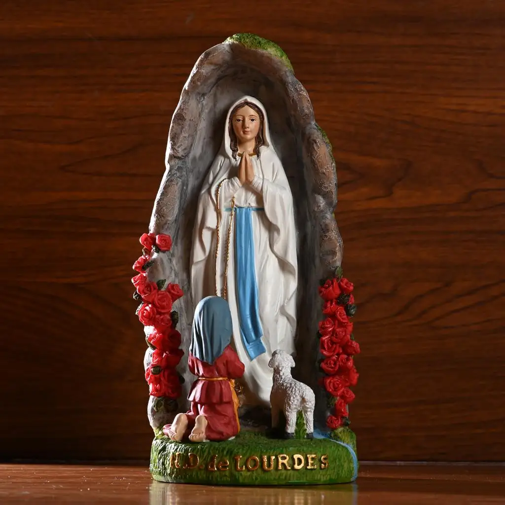 1PC Reti Jaunavas Marijas Statuetes Kristiešu Attēls Reliģiskās Kāzu Dāvana Ziemassvētku Galda Displeja Mājas Dekoriem Rotājumi