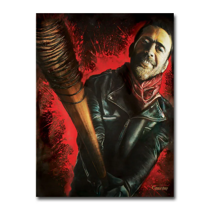 Mākslas Zīda Vai Audekls Drukāt Walking Dead seriāls Rick Grimes Negan Plakātu 13x18 24x32 collas Istabas Interjeru Apdare-024