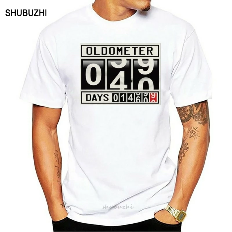 Oldometer 40 Gadiem - Smieklīgi Vecuma Odometra Vecās 40 gadu Jubileju, Vīriešu Vasaras Īsām Piedurknēm Gadījuma Pieaugušo T-Krekls S-3Xl Hip Hop T Krekls