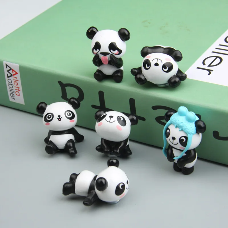 8pcs Gudrs Jauki Panda Ledusskapis Uzlīme, Telpas ziņu stick Panda Apdare, Ledusskapis Suvenīru Ledusskapis Uzlīmes Bērniem Dāvanu