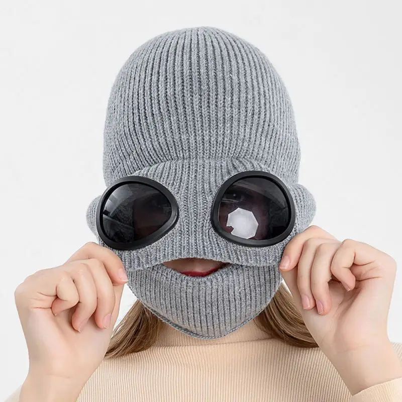 Ir 2021. Modes Unisex krievu Ziemas Cepure, Silta Knitt Cepure Sievietēm, Izmēģinājuma melnā Auss Pārlaidums Klp Brilles, Ausu Austiņas Cepures