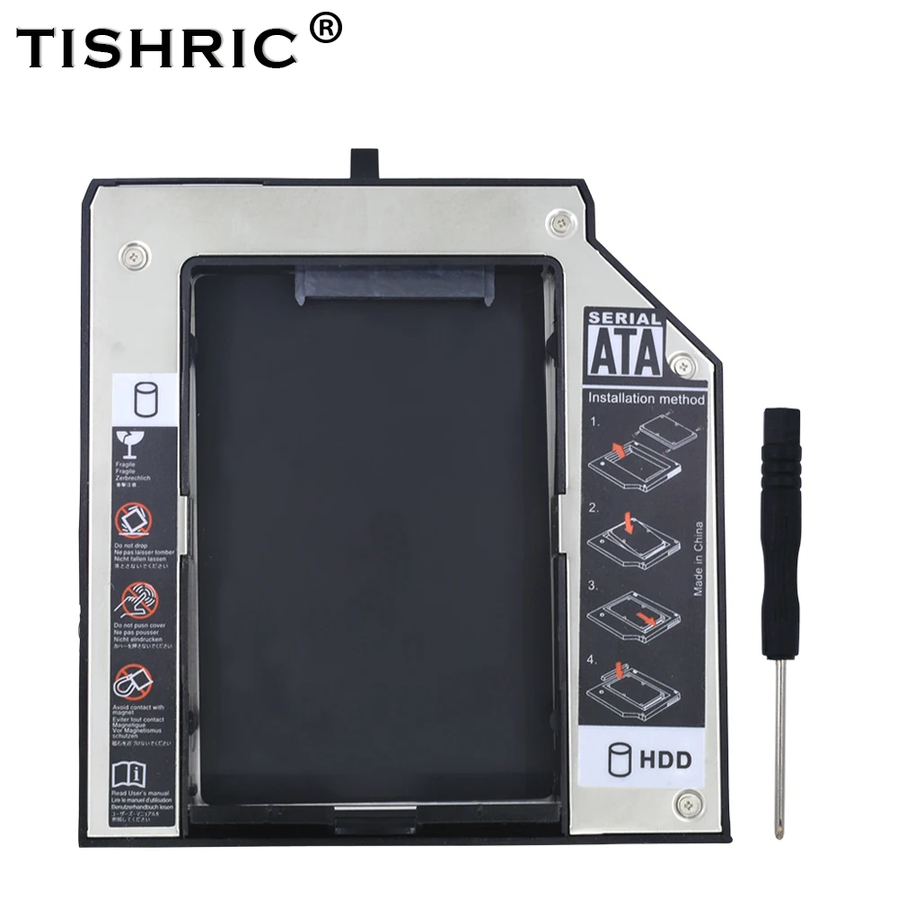 TISHRIC Alumīnija HDD Caddy 12.7 mm SATA 3.0 2.5
