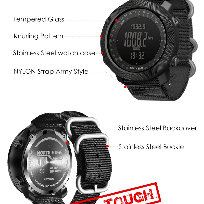 ZIEMEĻU MALU Smartwatch 2020 Cilvēks, Altimetrs, Barometrs, Kompass Darbojas Sporta Pasaules Laiks Ūdensizturīgs 50M Reloj Pārgājienu Pulkstenis rokas Pulkstenis