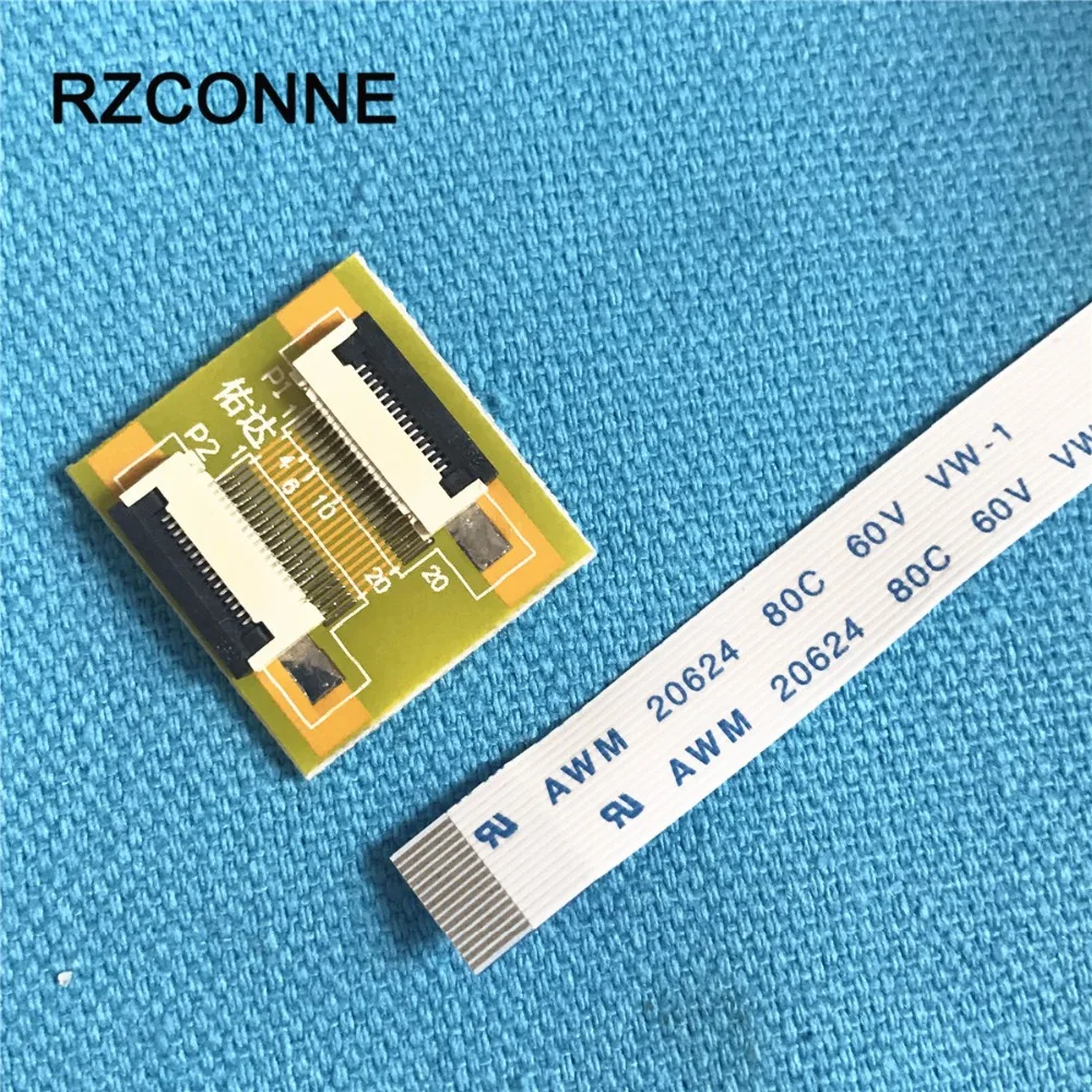 2sets 15Pin ražošanas procesu kontroles savienotājs 0.5 mm piķis adapteris ar paplašinājumu plakano kabeli FFC pagarināt 100mm-400mm