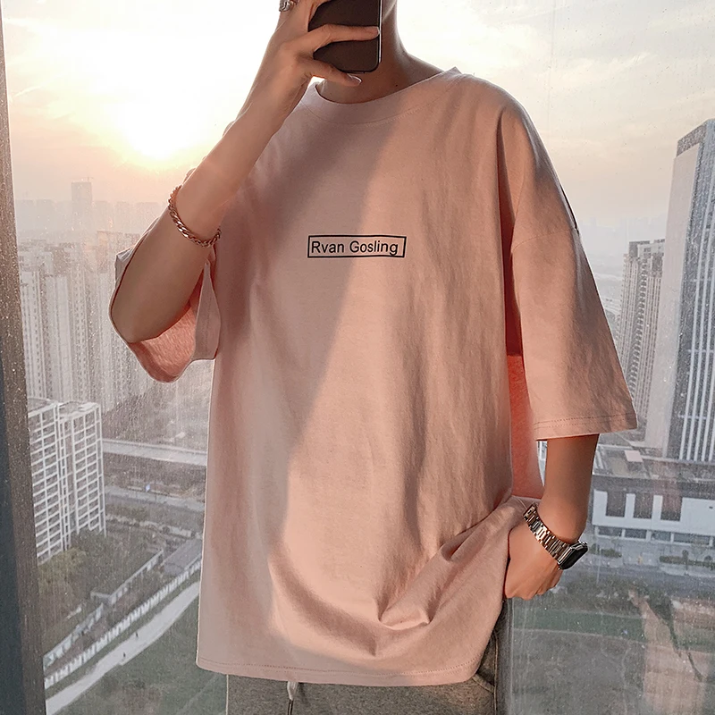 Vasaras Jaunā Pāra korejiešu Stilā, T-kreklu Harakuju Drēbes Pusaudžu Studentiem Printed Gadījuma Studentu Zaudēt Piecu Punktu Piedurknēm