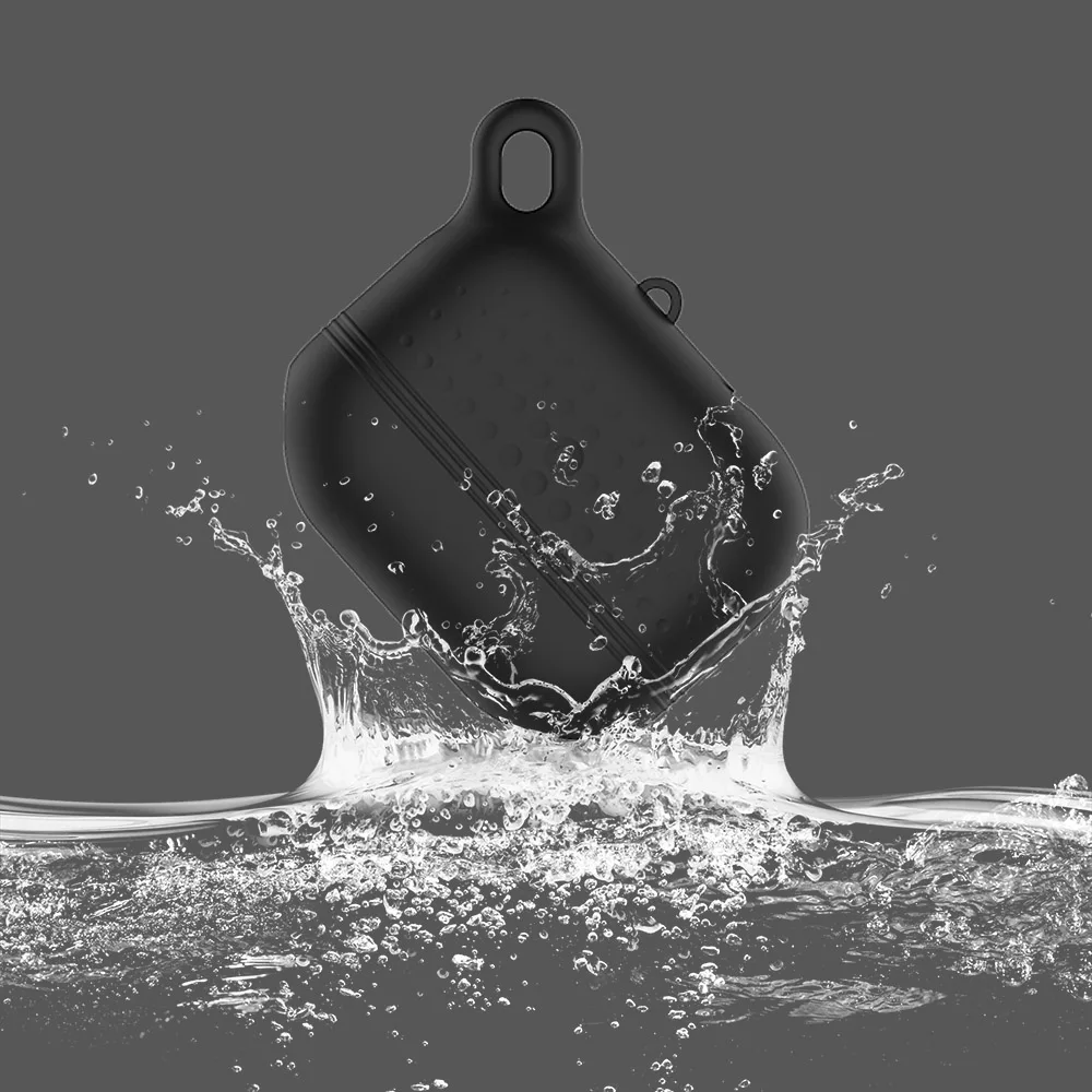 TyRoq Silikona Case For Apple AirPods Pro Ar Keychain Āķis Ideāli piemērots AirPods Pro Aizsargcimdus AirPods 3 Ūdensizturīgs