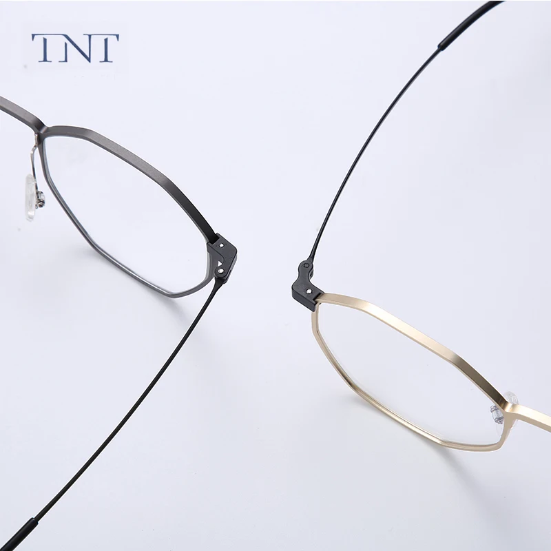 TNT Tīra Titāna+Alumīnija-Magnija Anti Blue Ray Brilles Rāmis Vīriešu Klasiskās Tuvredzība Optisko Recepte Briļļu Rāmji Cilvēks M06